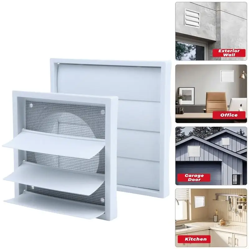White Vent Cover Grille: Plastic One-Directional Exhaust Vent Hood Cap With Screen System
White Vent Cover Grille: Plastic One-Directional Exhaust Vent Hood Cap With Screen System