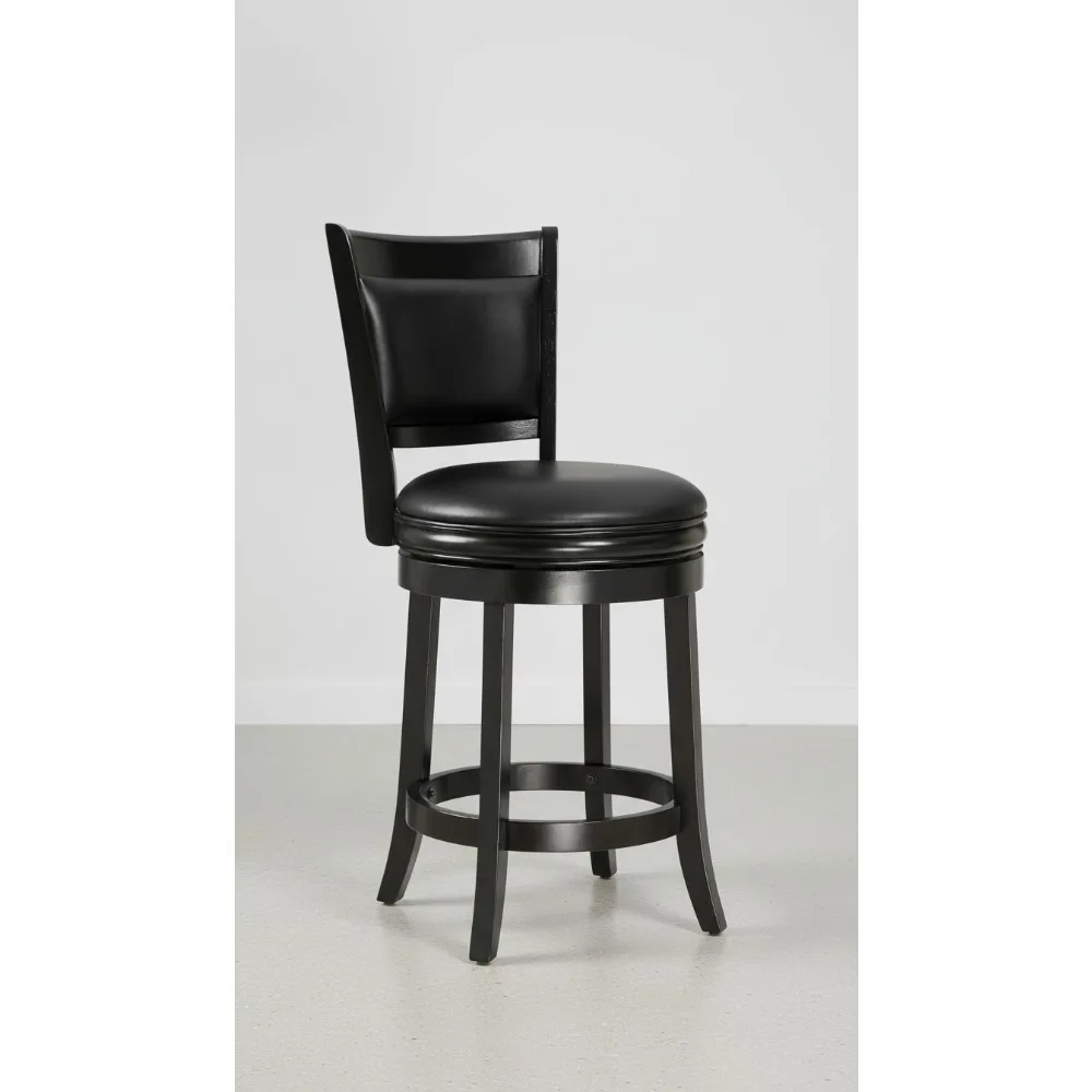 Swivel Bar Stool 24 Inch Height Black Counter Stool with Cushioned Seat 360 Rotation for Kitchen Island Bar
Swivel Bar Stool 24 Inch Height Black Counter Stool with Cushioned Seat 360 Rotation for Kitchen Island Bar