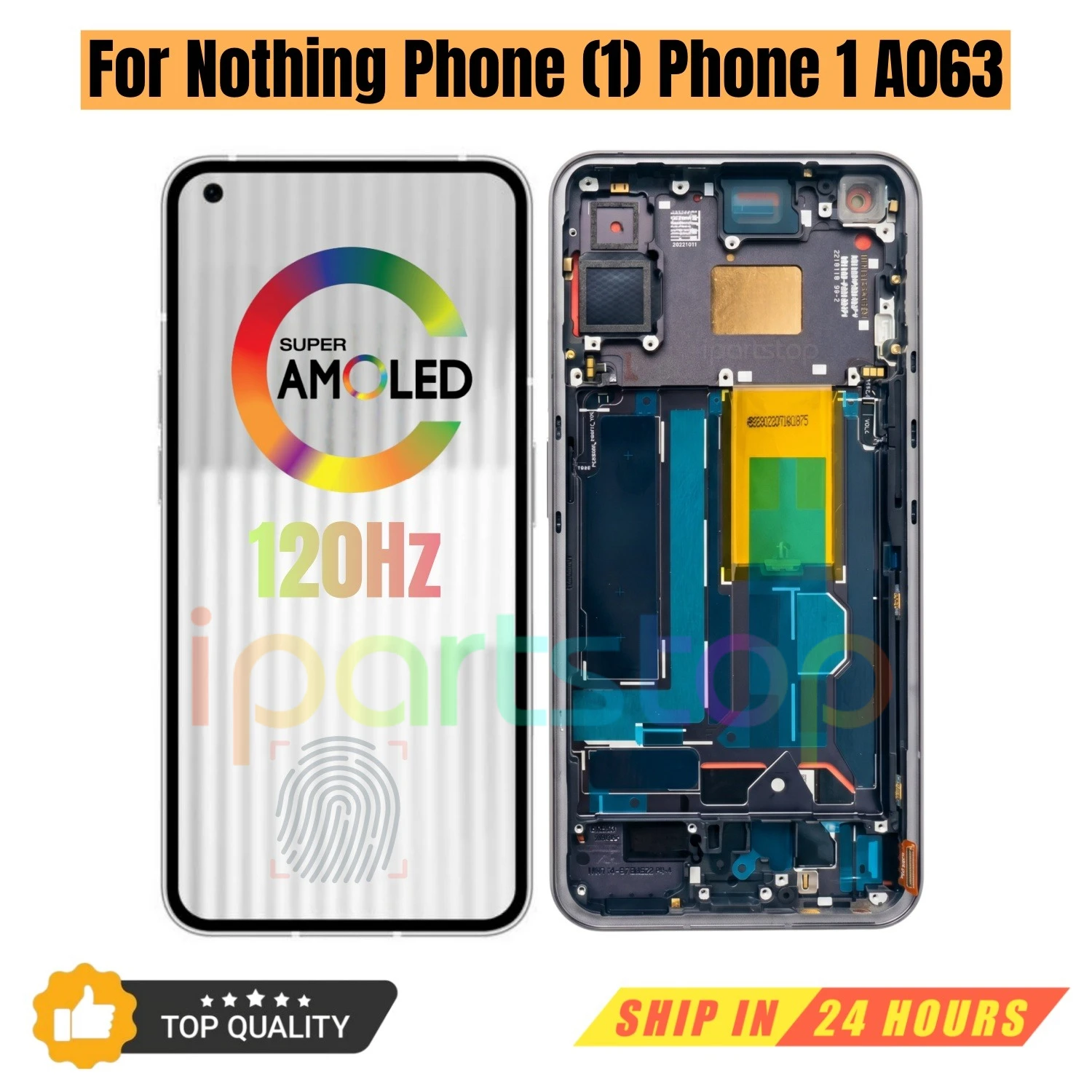 iParts Replacement New Display for Nothing Phone (1) Phone 1 A063 120Hz OLED Touch Screen With Frame Assembly OEM Parts
iParts Replacement New Display for Nothing Phone (1) Phone 1 A063 120Hz OLED Touch Screen With Frame Assembly OEM Parts