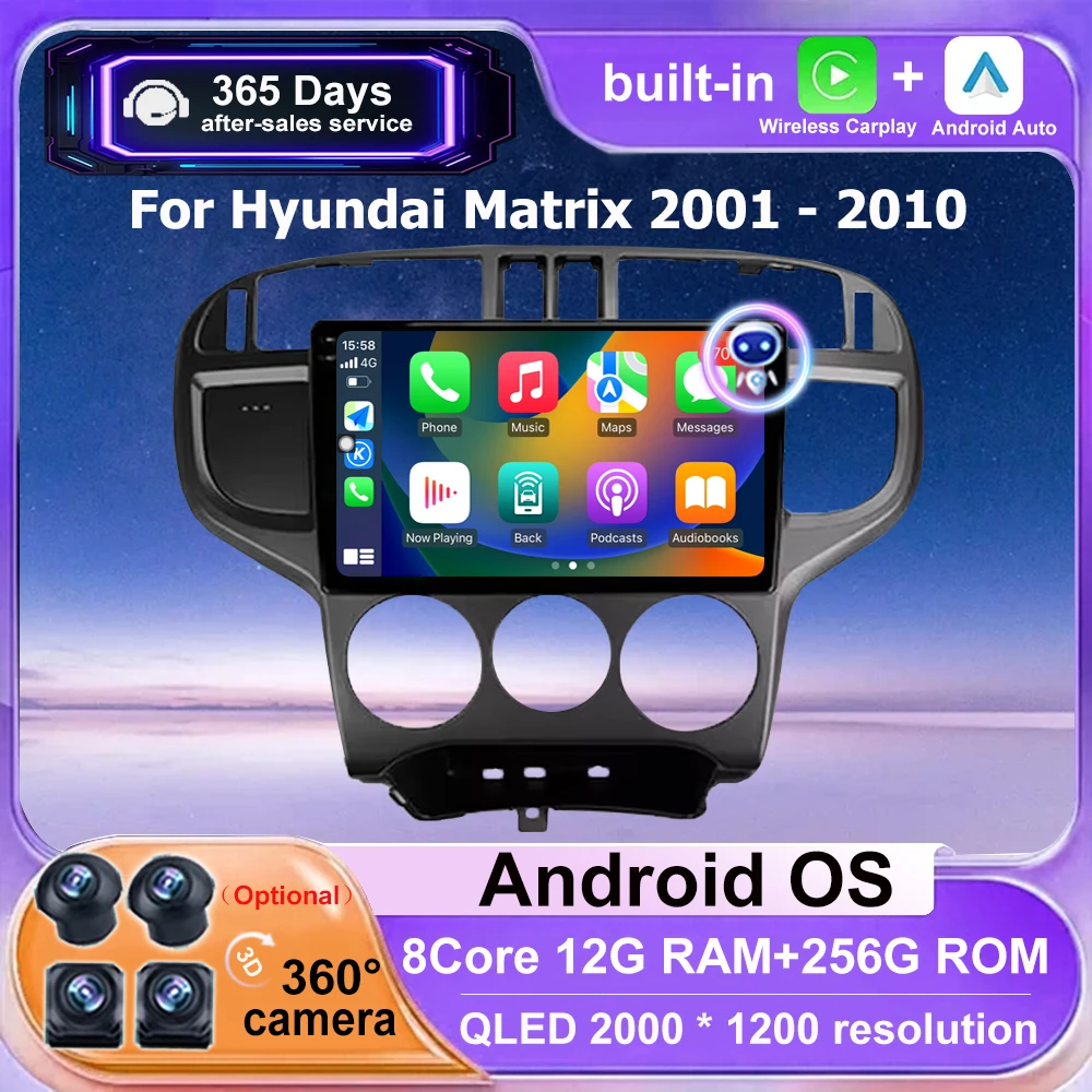 Car Multimedia Player 4G Wifi Stereo DSP BT GPS Navigation For Hyundai Matrix 2001 - 2010 Android Auto Carplay 9 Inch Screen
Car Multimedia Player 4G Wifi Stereo DSP BT GPS Navigation For Hyundai Matrix 2001 - 2010 Android Auto Carplay 9 Inch Screen