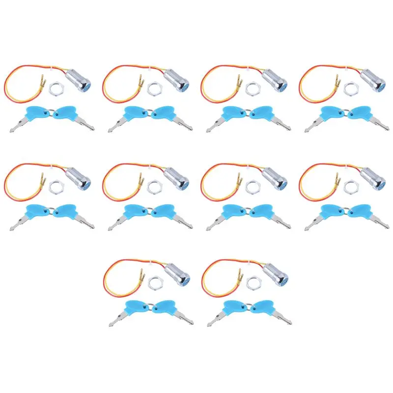 10X Universal Starting Switch Key Lock Wires Ignition Power Keys Switch For Electric Bike Scooters E-Bike-AS55
10X Universal Starting Switch Key Lock Wires Ignition Power Keys Switch For Electric Bike Scooters E-Bike-AS55