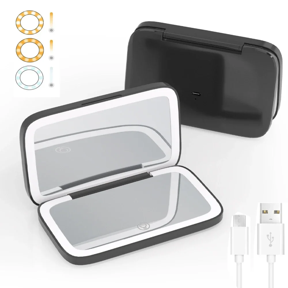 2-Sided LED Rechargeable Makeup Mirror with 5X Magnifying Compact Pocket Travel Aesthetic Vanity Mirrors Make Up Cosmetic Tools
2-Sided LED Rechargeable Makeup Mirror with 5X Magnifying Compact Pocket Travel Aesthetic Vanity Mirrors Make Up Cosmetic Tools