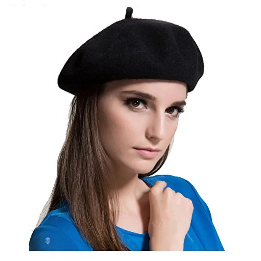 MAYMII Wool Black French Beret Hat - Solid Color Cap for Women Girls
MAYMII Wool Black French Beret Hat - Solid Color Cap for Women Girls