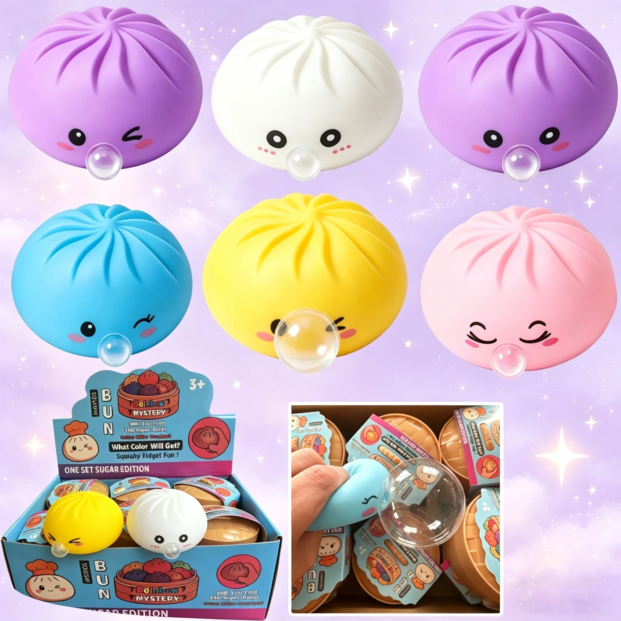 Colorful Squeeze Bubble Bun Toy with Steamer, Stress Relief Squishy Emotion Bun, Funny Fidget Toy for & Adults AnxietyRelief
Colorful Squeeze Bubble Bun Toy with Steamer, Stress Relief Squishy Emotion Bun, Funny Fidget Toy for & Adults AnxietyRelief 