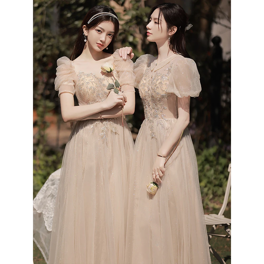 Formal Bridesmaid Dress for Women Wedding Party Elegant Embroidery Long Slim Evening Dresses Sisters Quinceanera Gown Stage Show
Formal Bridesmaid Dress for Women Wedding Party Elegant Embroidery Long Slim Evening Dresses Sisters Quinceanera Gown Stage Show
