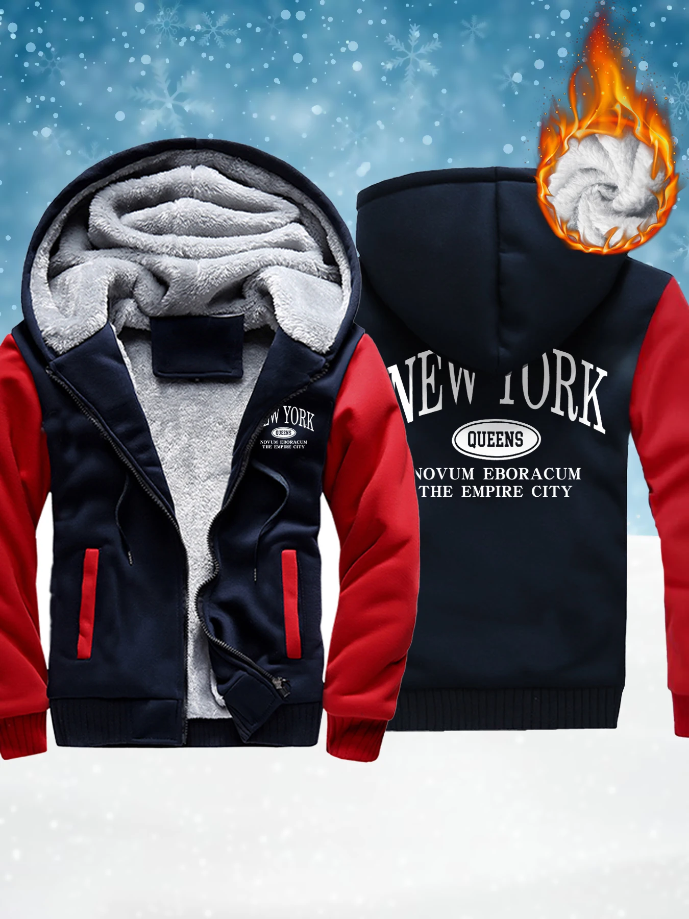 New York The Empire City Prints Loose Clothes Man Fleece Zip-Up Jackets Comfy Soft Tops Winter Thicken Outwear Warm Basics Veste
New York The Empire City Prints Loose Clothes Man Fleece Zip-Up Jackets Comfy Soft Tops Winter Thicken Outwear Warm Basics Veste