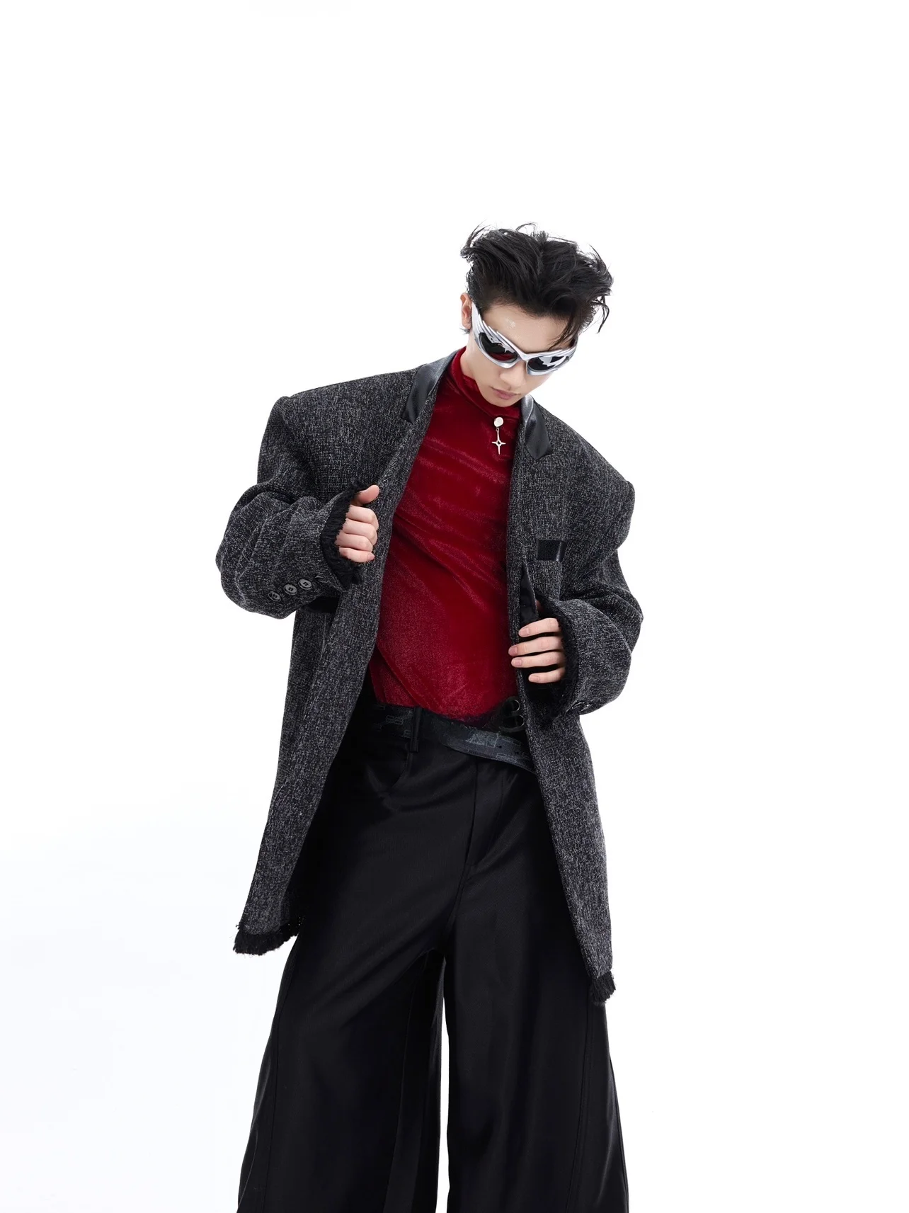 Spring Season Double Layer Deconstructed Design Little Fraance Sle Suit Jaet No Collar Tee Dimensional Sed Men's F...
Spring Season Double Layer Deconstructed Design Little Fraance Sle Suit Jaet No Collar Tee Dimensional Sed Men's F...