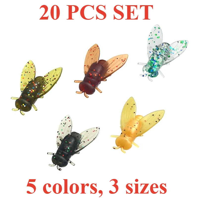 20 Pieces /pack of Micro-stream Lure Bionic Fly Soft Artificial Bait Fishing Accessories
20 Pieces /pack of Micro-stream Lure Bionic Fly Soft Artificial Bait Fishing Accessories