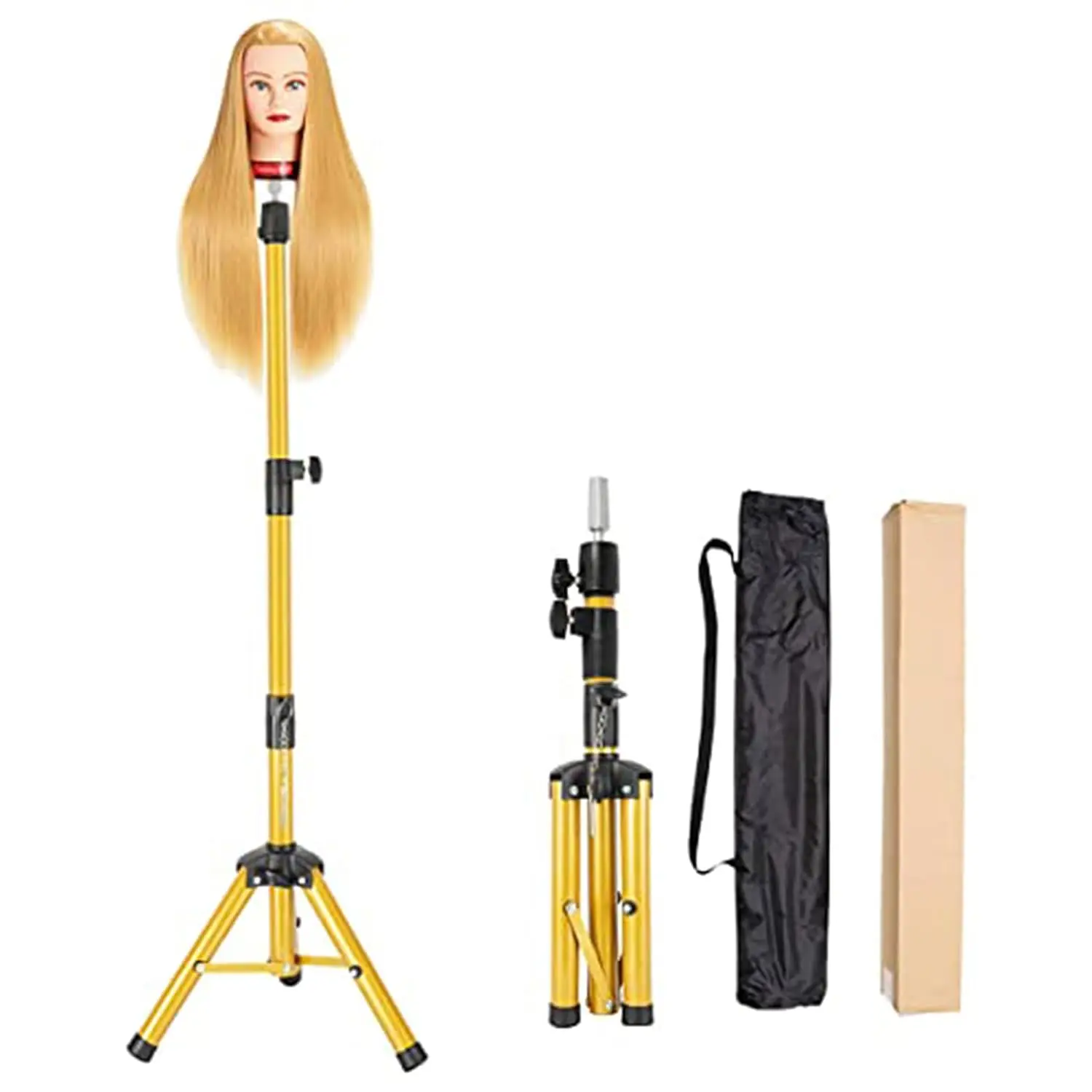 55" Adjustable Wig Stand Tripod - Heavy Duty Aluminum Alloy for Styling & Display, Rotatable Head, Mannequin Not Included
55" Adjustable Wig Stand Tripod - Heavy Duty Aluminum Alloy for Styling & Display, Rotatable Head, Mannequin Not Included