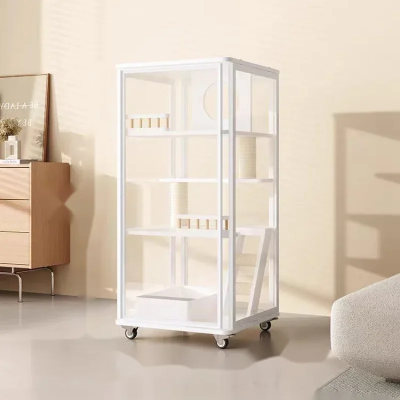 Panoramic glass villa household living room cat cage litter box integrated house luxury house cat nest room
Panoramic glass villa household living room cat cage litter box integrated house luxury house cat nest room