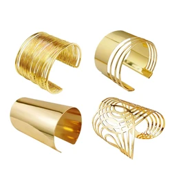 Cuff Bangle Bracelet for Women Open Wide Wire Bracelets Gold Color Wrist Cuff Wrap Bracelet Cuff Bangle Bracelet for Women Open Wide Wire Bracelets Gold Color Wrist Cuff Wrap Bracelet