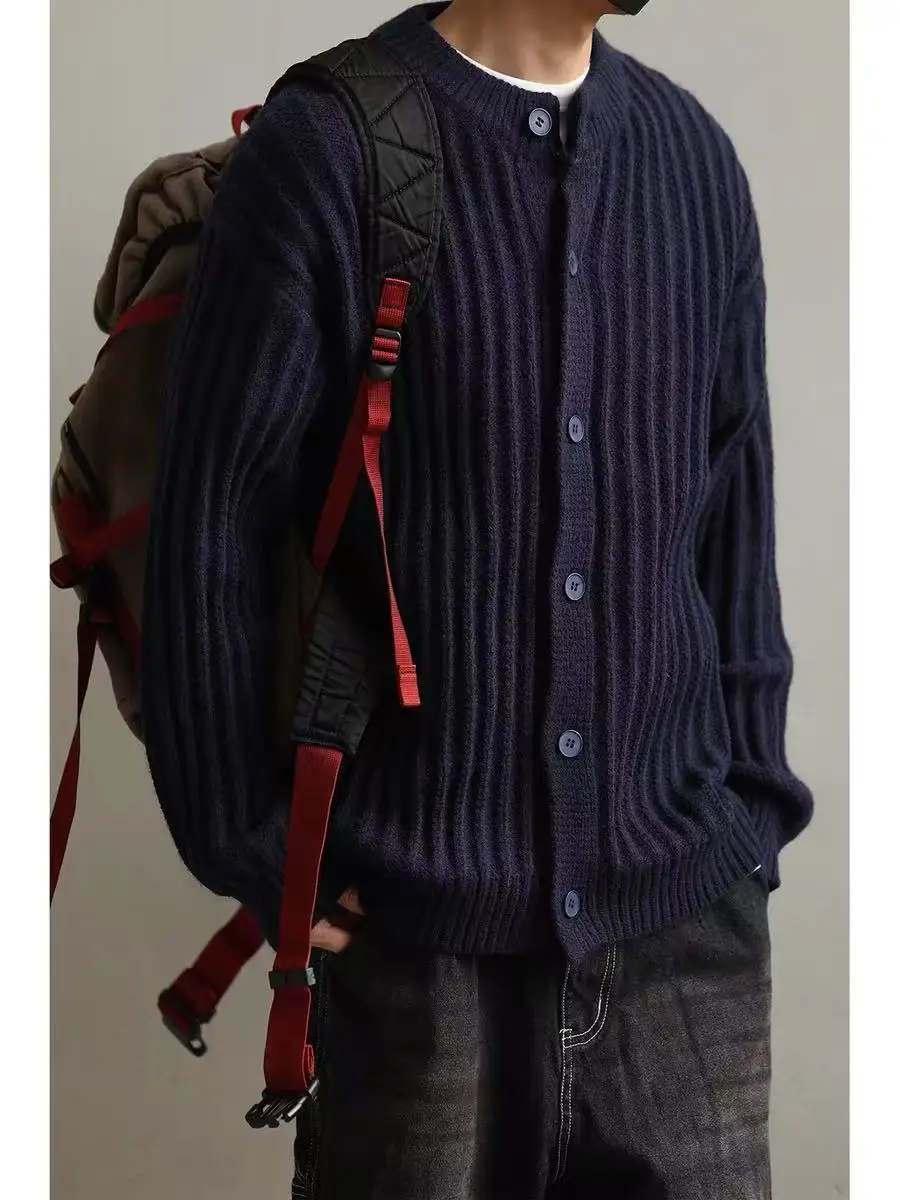 Autumn Winter Men's Loose Casual Knitted Cardigan Sweater Button up Vintage Japanese Sle Comfortable Lazy Knitwear Coat
Autumn Winter Men's Loose Casual Knitted Cardigan Sweater Button up Vintage Japanese Sle Comfortable Lazy Knitwear Coat