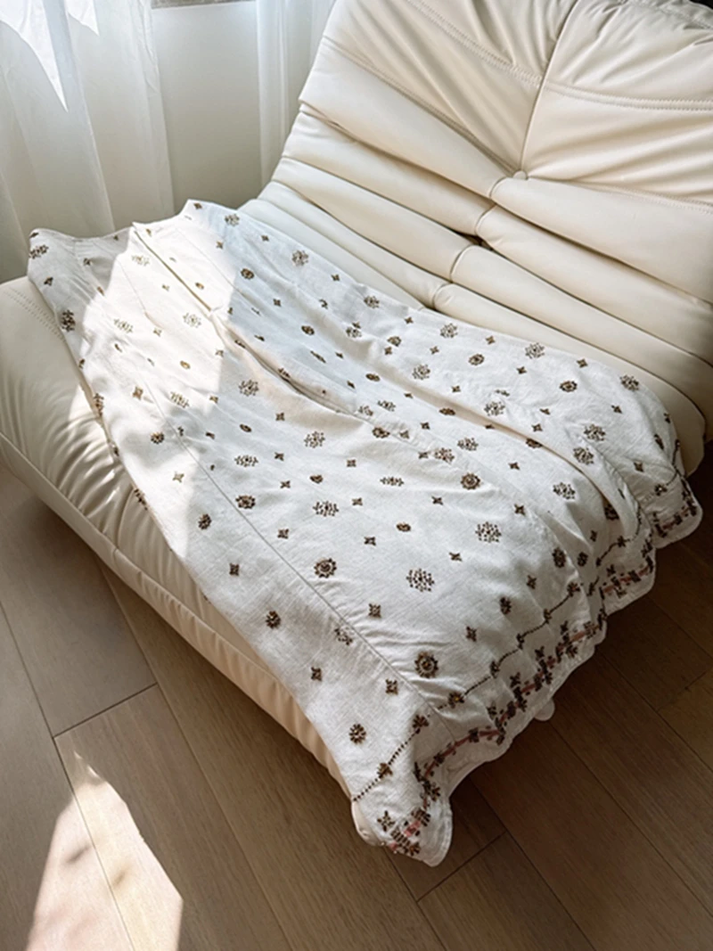 Summer 2026 Comfortable Casual Wide Leg Pants Heavy Embroidery Bronze Flower Design High Waist Zipper Closure Linen Blend Lad...
Summer 2026 Comfortable Casual Wide Leg Pants Heavy Embroidery Bronze Flower Design High Waist Zipper Closure Linen Blend Lad...
