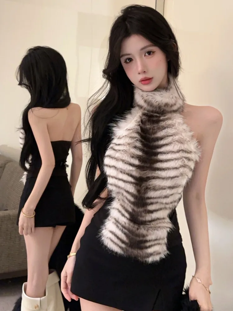 Modern Retro High Collar Sleeveless Vest Top Women's Autumn Winter Slimming Knittedwear Fashionable Patchwork Design
Modern Retro High Collar Sleeveless Vest Top Women's Autumn Winter Slimming Knittedwear Fashionable Patchwork Design