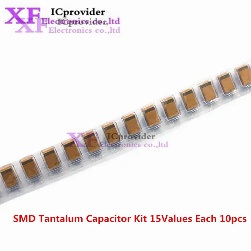150pcs SMD Tantalum Capacitor Assortment Kit 15Values Each 10pcs 1uF-220uF 2.2uF 4.7uF 10uF 47uF A/B Case Tan Capacitance Set
150pcs SMD Tantalum Capacitor Assortment Kit 15Values Each 10pcs 1uF-220uF 2.2uF 4.7uF 10uF 47uF A/B Case Tan Capacitance Set