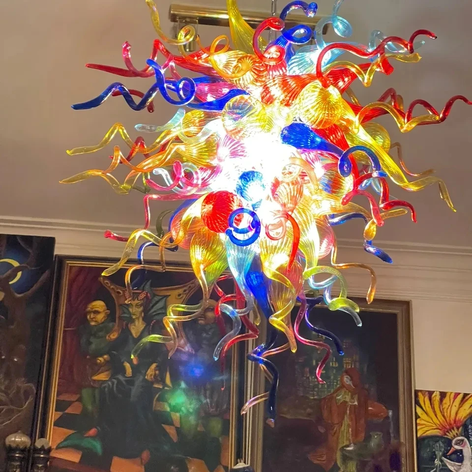 Gorgeous Hand Blown Glass Chandeliers for Study Room Murano Hanging Light Fixture for Staircase Foyer Dining Hallway Entryway
Gorgeous Hand Blown Glass Chandeliers for Study Room Murano Hanging Light Fixture for Staircase Foyer Dining Hallway Entryway