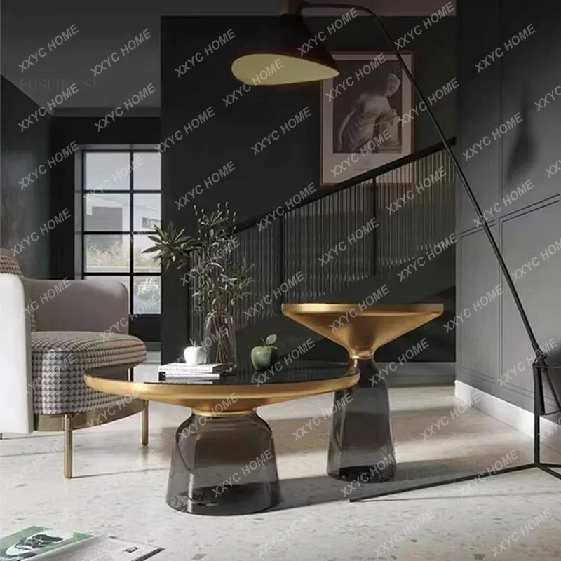 Nordic Glass Coffee Tables for Living Room Furniture Modern Minimalist Glass Round Table Designer Light Luxury Home Coffee Table
Nordic Glass Coffee Tables for Living Room Furniture Modern Minimalist Glass Round Table Designer Light Luxury Home Coffee Table
