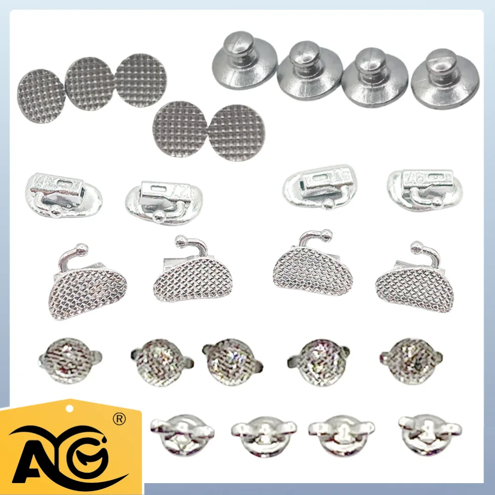 10pcs/Pack AG Dental Orthodontic Lingual Button Bottom Bondable Metal Tongue Side Buckle Crimpable Hook Dental Arch Wires NT/SS
10pcs/Pack AG Dental Orthodontic Lingual Button Bottom Bondable Metal Tongue Side Buckle Crimpable Hook Dental Arch Wires NT/SS