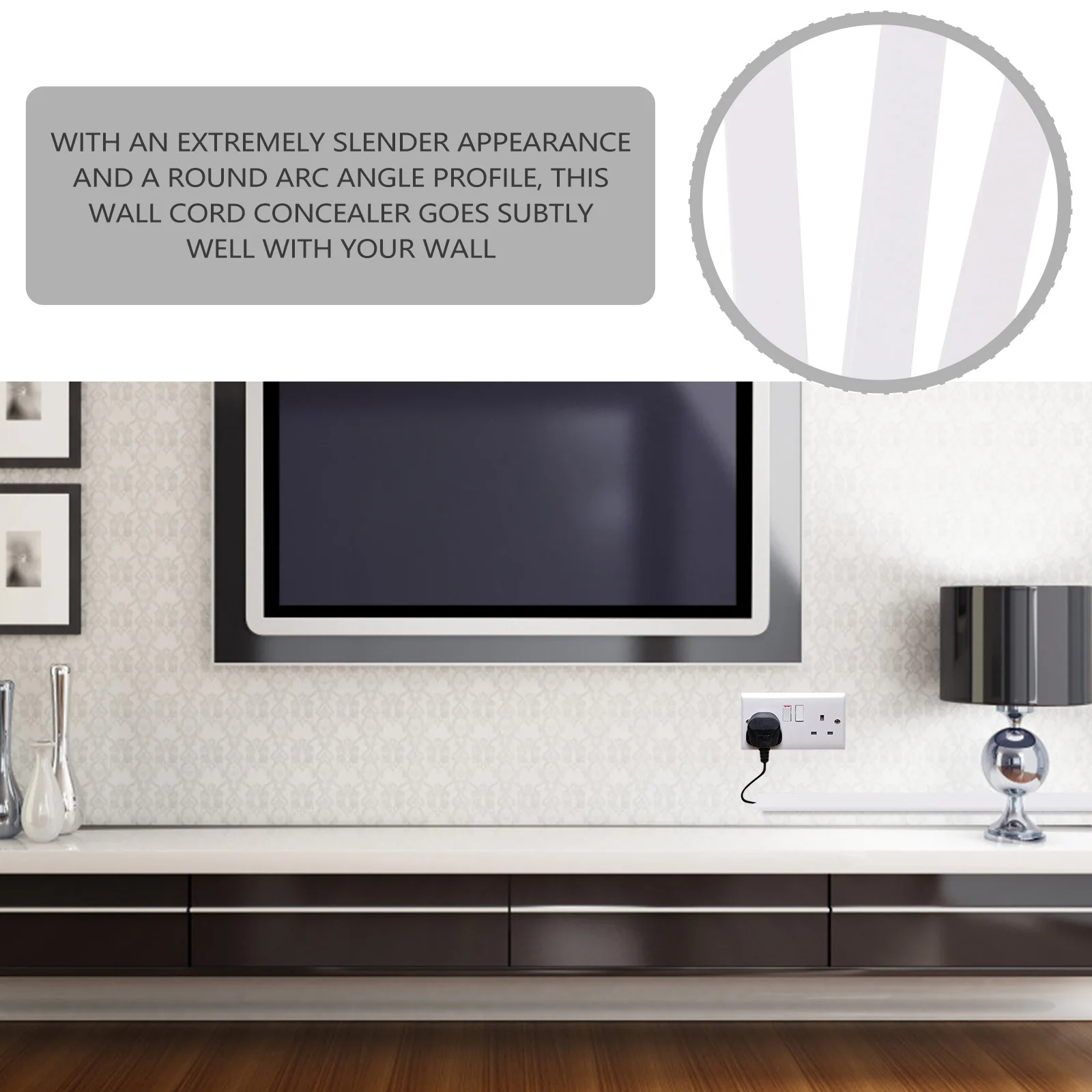 1 Set Cable Concealer Wall Cord Hider For Speaker Ethernet Cables Plastic Raceway Management Organizer Home Office Decor Slim
1 Set Cable Concealer Wall Cord Hider For Speaker Ethernet Cables Plastic Raceway Management Organizer Home Office Decor Slim