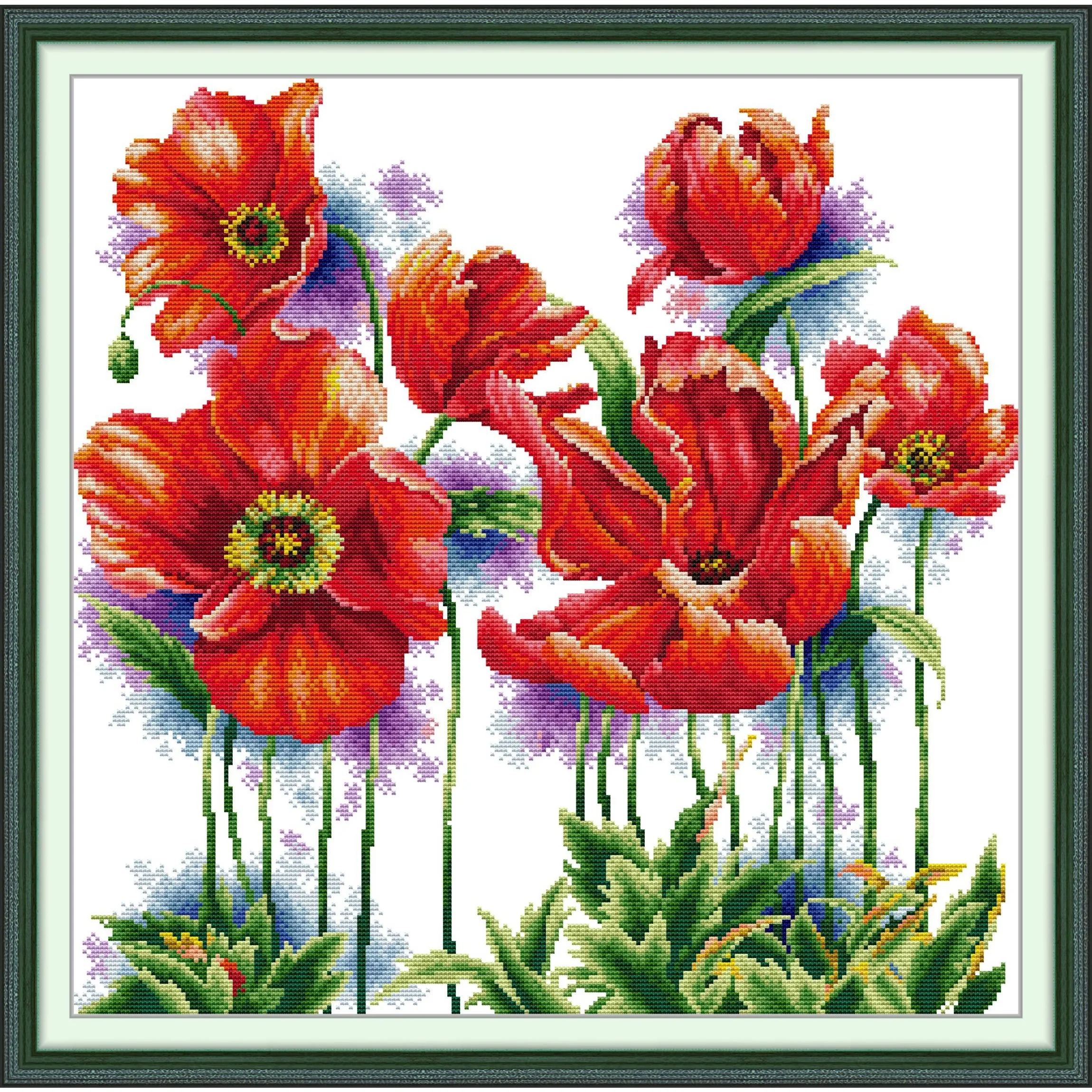 Soulgift News Pre-Printed Cross Stitch Kit, Stamped Aida Fabric with DMC Threads, Embroidery Kit - Poppy 2
Soulgift News Pre-Printed Cross Stitch Kit, Stamped Aida Fabric with DMC Threads, Embroidery Kit - Poppy 2