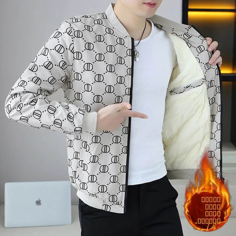 Thiened Fce Baseball Collar Jaet Men's Youth Casual Top Warm Stand Fit Long Sve Zipper Closure Side ket
Thiened Fce Baseball Collar Jaet Men's Youth Casual Top Warm Stand Fit Long Sve Zipper Closure Side ket