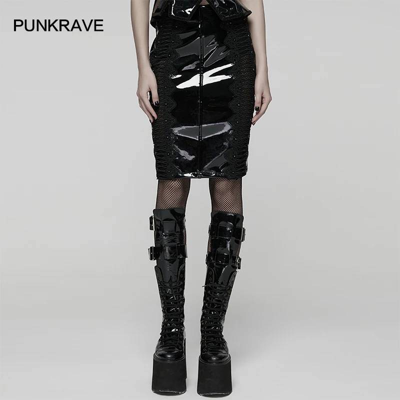 Женская готическая лакированная глянцевая сетчатая юбка из лакированной кожи в стиле панк-рейв, сексуальная очаровательная юбка «V-образный пояс», темные полуюбки
Женская готическая лакированная глянцевая сетчатая юбка из лакированной кожи в стиле панк-рейв, сексуальная очаровательная юбка «V-образный пояс», темные полуюбки