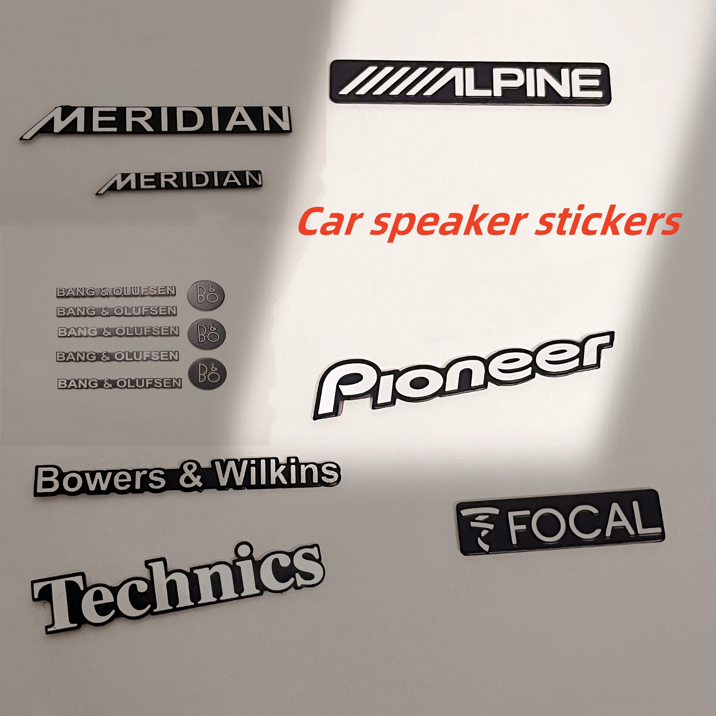4pcs/20pcs MERIDIAN FOCAL Pioneer Technics Bowers&Wilkins B&O ALPINE Aluminum Hi-Fi Speaker Audio Speaker Emblem Stereo Stickers
4pcs/20pcs MERIDIAN FOCAL Pioneer Technics Bowers&Wilkins B&O ALPINE Aluminum Hi-Fi Speaker Audio Speaker Emblem Stereo Stickers