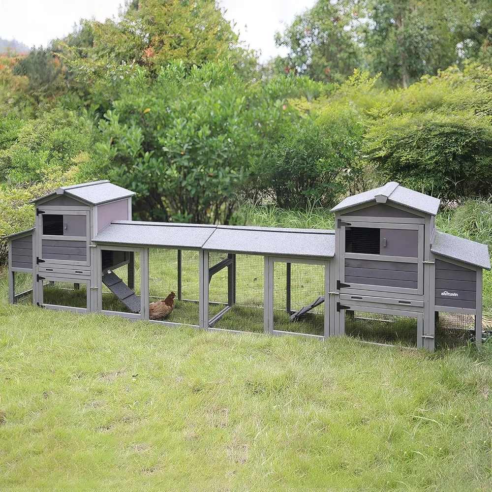 160in Chicken Coop Extension Design Wooden Hen House Poultry Cage Movable with Nesting Box and Run (Two Sets)
160in Chicken Coop Extension Design Wooden Hen House Poultry Cage Movable with Nesting Box and Run (Two Sets)