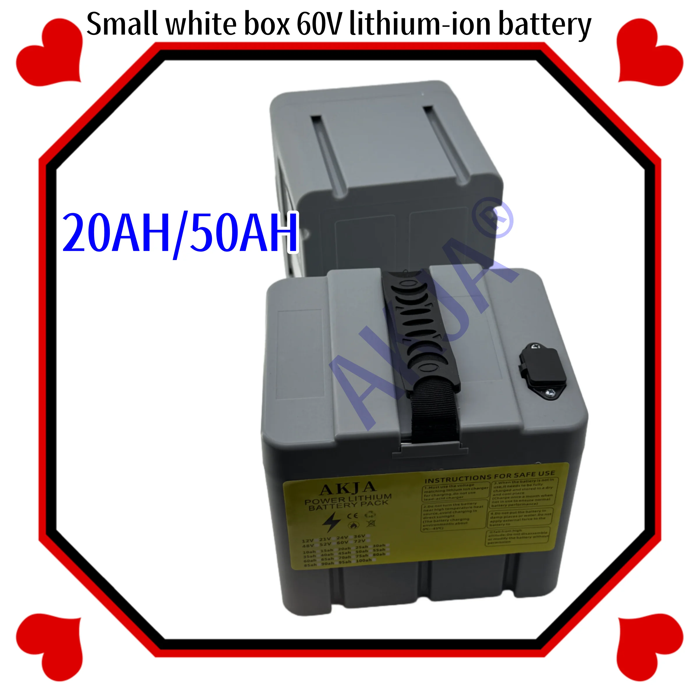 Air fast transportation,60V50AH,Full capacity,New 18650 lithium battery,Suitable for motors under 3000W
Air fast transportation,60V50AH,Full capacity,New 18650 lithium battery,Suitable for motors under 3000W