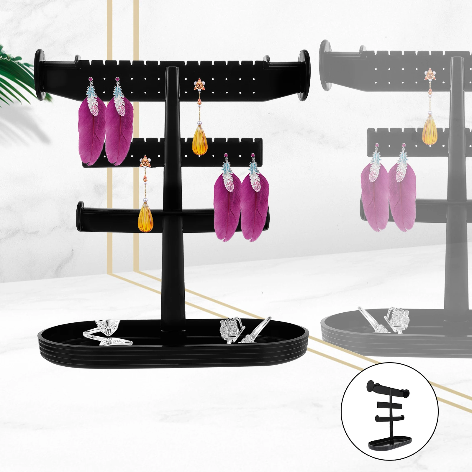 Jewelry ganizer Display St Earring Storage Rack Black Plastic Necklace Holder Durable Three Layer Large Capacity Home Store
Jewelry ganizer Display St Earring Storage Rack Black Plastic Necklace Holder Durable Three Layer Large Capacity Home Store