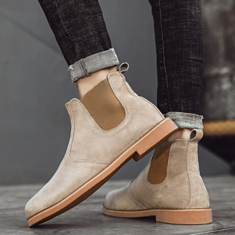 Мужские ботинки до середины икры, разноцветные, с плоской мягкой подошвой, модные и универсальные, высококачественная повседневная обувь для весны и осени
Мужские ботинки до середины икры, разноцветные, с плоской мягкой подошвой, модные и универсальные, высококачественная повседневная обувь для весны и осени