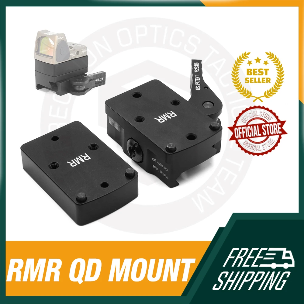 RM QD Mount With Riser Plate For RMR Mini Red Dot Sight Auto Lock Fit 20mm Weaver Picatinny Rail In Stock
RM QD Mount With Riser Plate For RMR Mini Red Dot Sight Auto Lock Fit 20mm Weaver Picatinny Rail In Stock