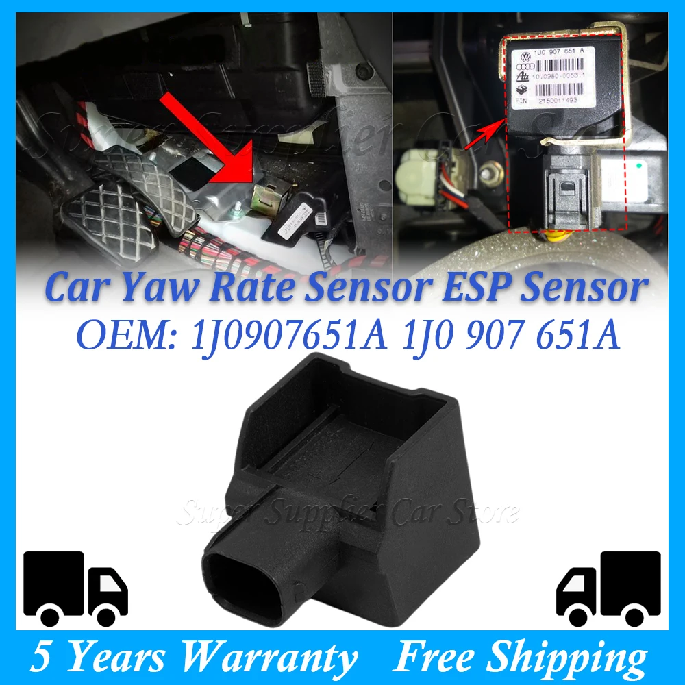 1J0907651A New For VW Skoda Seat Car Yaw Rate Sensor ESP Sensor Black Car Accessories 1J0 907 651 A 1J0 907 651A
1J0907651A New For VW Skoda Seat Car Yaw Rate Sensor ESP Sensor Black Car Accessories 1J0 907 651 A 1J0 907 651A