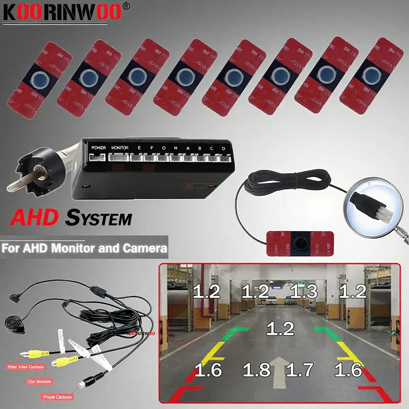 Автомобили, электронные аксессуары для парктроника, плоский передний реверсивный радар 16,5 мм, комплект 8 датчиков для парковки автомобилей системы AHD
Автомобили, электронные аксессуары для парктроника, плоский передний реверсивный радар 16,5 мм, комплект 8 датчиков для парковки автомобилей системы AHD