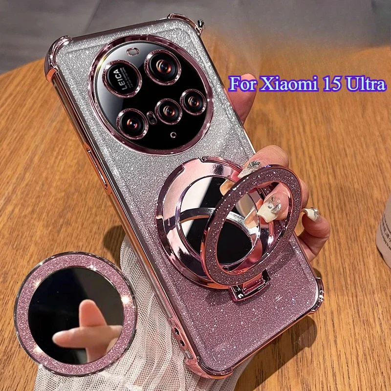 For Xiaomi 15 Ultra Case Mirror Glitter Holder Luxury Plating Soft Silicone Airbag Shockproof Bumper Phone Back Cover
For Xiaomi 15 Ultra Case Mirror Glitter Holder Luxury Plating Soft Silicone Airbag Shockproof Bumper Phone Back Cover