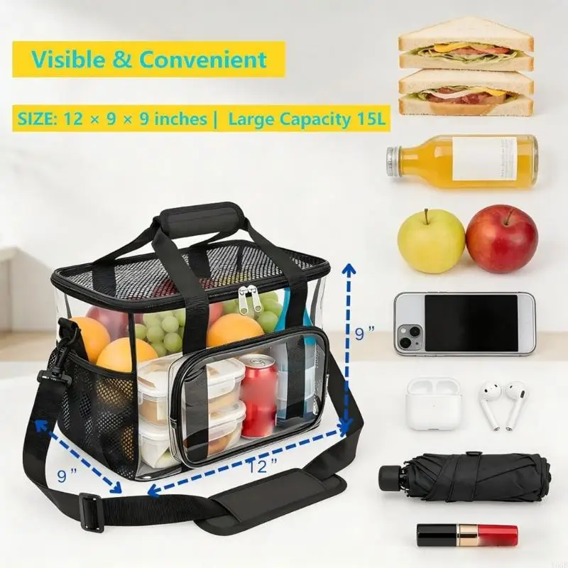 Spacious Translucent treat Bag With Padded Handle And Removable Belt For Beach Hiking Tasks Y5GB
Spacious Translucent treat Bag With Padded Handle And Removable Belt For Beach Hiking Tasks Y5GB