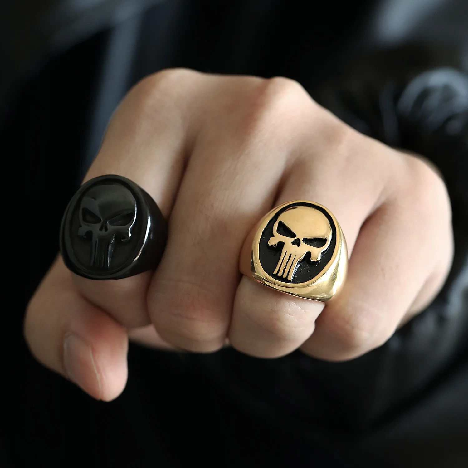 Domineering Oval Skull Vintage Stainless Steel Ring Men's Gift Skeleton Jewelry Punk Metal Steel Gold Color Wholesale Halloween
Domineering Oval Skull Vintage Stainless Steel Ring Men's Gift Skeleton Jewelry Punk Metal Steel Gold Color Wholesale Halloween