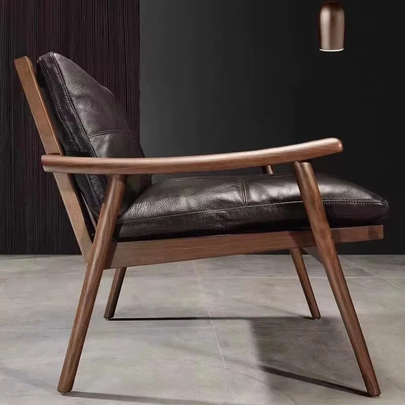 Modern artificial leather armchair living room wooden recliner upholstered furniture
Modern artificial leather armchair living room wooden recliner upholstered furniture