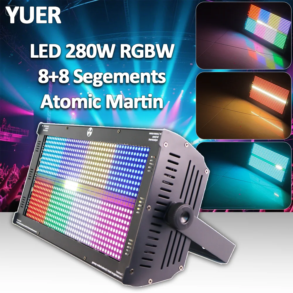 YUER 280W LED RGBW 8+8 Segments Martin Atomic Horse Racing Washing Strobe Effect Nightclub Bar DMX Music Dj Party Stage Lighting
YUER 280W LED RGBW 8+8 Segments Martin Atomic Horse Racing Washing Strobe Effect Nightclub Bar DMX Music Dj Party Stage Lighting