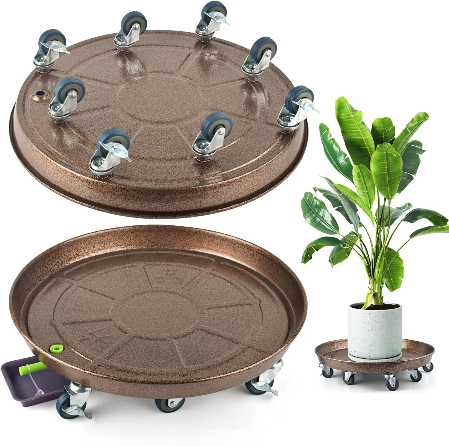 2Pack 20'' Extra Large Plant Stand with Lockable Wheels, Heavy-Duty Metal Plant Caddy with Casters for Indoor and Outdoor
2Pack 20'' Extra Large Plant Stand with Lockable Wheels, Heavy-Duty Metal Plant Caddy with Casters for Indoor and Outdoor