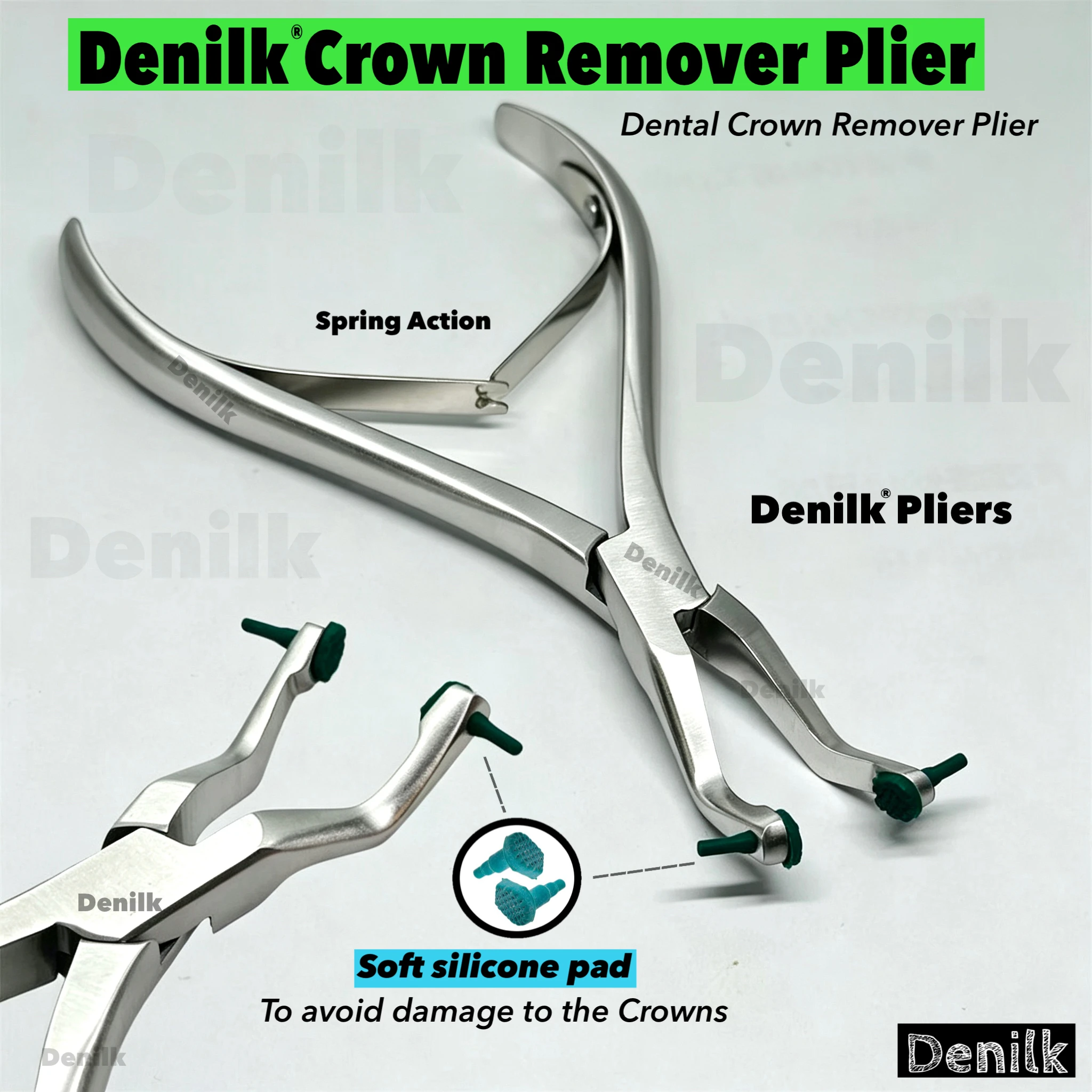 Dental Crown Pliers Dentist Tools Temporary Tooth Removal Pliers Green Rubber, Dental Pliers.
Dental Crown Pliers Dentist Tools Temporary Tooth Removal Pliers Green Rubber, Dental Pliers.