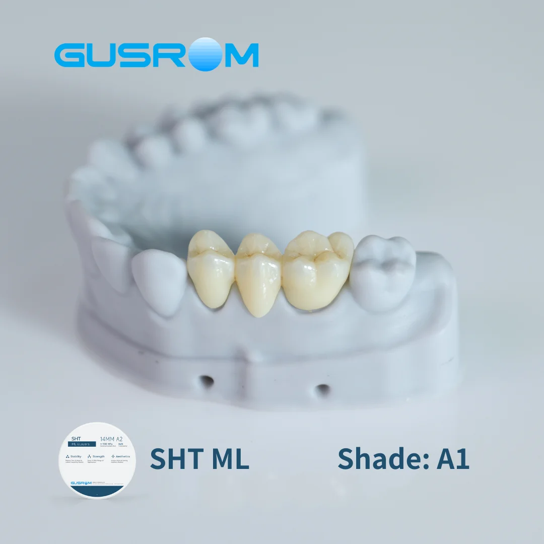 GUSROM SHT ML 6-Layer Multilayer Zirconia Disk 98mm 900MPa 46% Super High Translucency for Dental CAD/CAM Crown Bridge
GUSROM SHT ML 6-Layer Multilayer Zirconia Disk 98mm 900MPa 46% Super High Translucency for Dental CAD/CAM Crown Bridge
