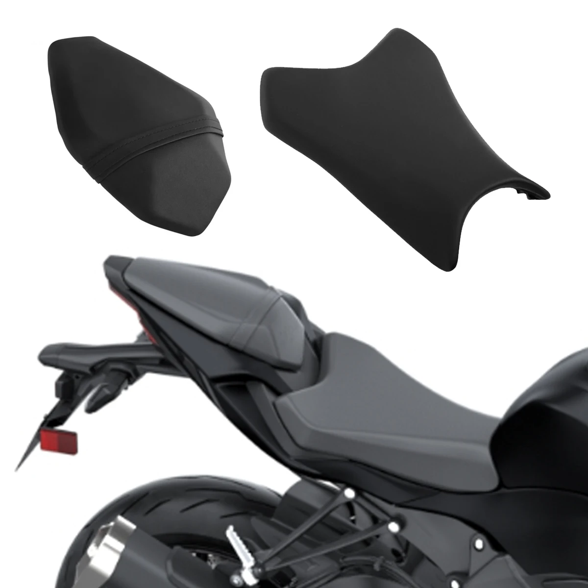 Driver Passenger Seat Pillion Cushion For Suzuki Ninja ZX6R ZX636 ZX-6R 2019-2025 Motorcycle Front Rear Black Leather
Driver Passenger Seat Pillion Cushion For Suzuki Ninja ZX6R ZX636 ZX-6R 2019-2025 Motorcycle Front Rear Black Leather