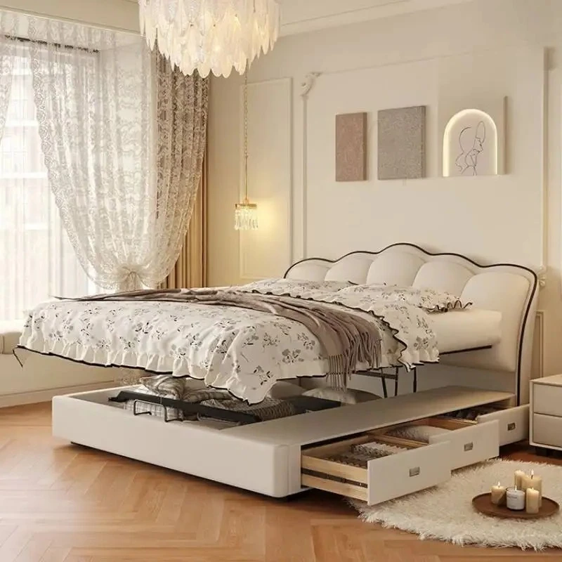 Style European Luxury Double Bed Frame Adjustable Floating Storage Double Bed Wooden Modern Camas Matrimoniales Furniture Home
Style European Luxury Double Bed Frame Adjustable Floating Storage Double Bed Wooden Modern Camas Matrimoniales Furniture Home