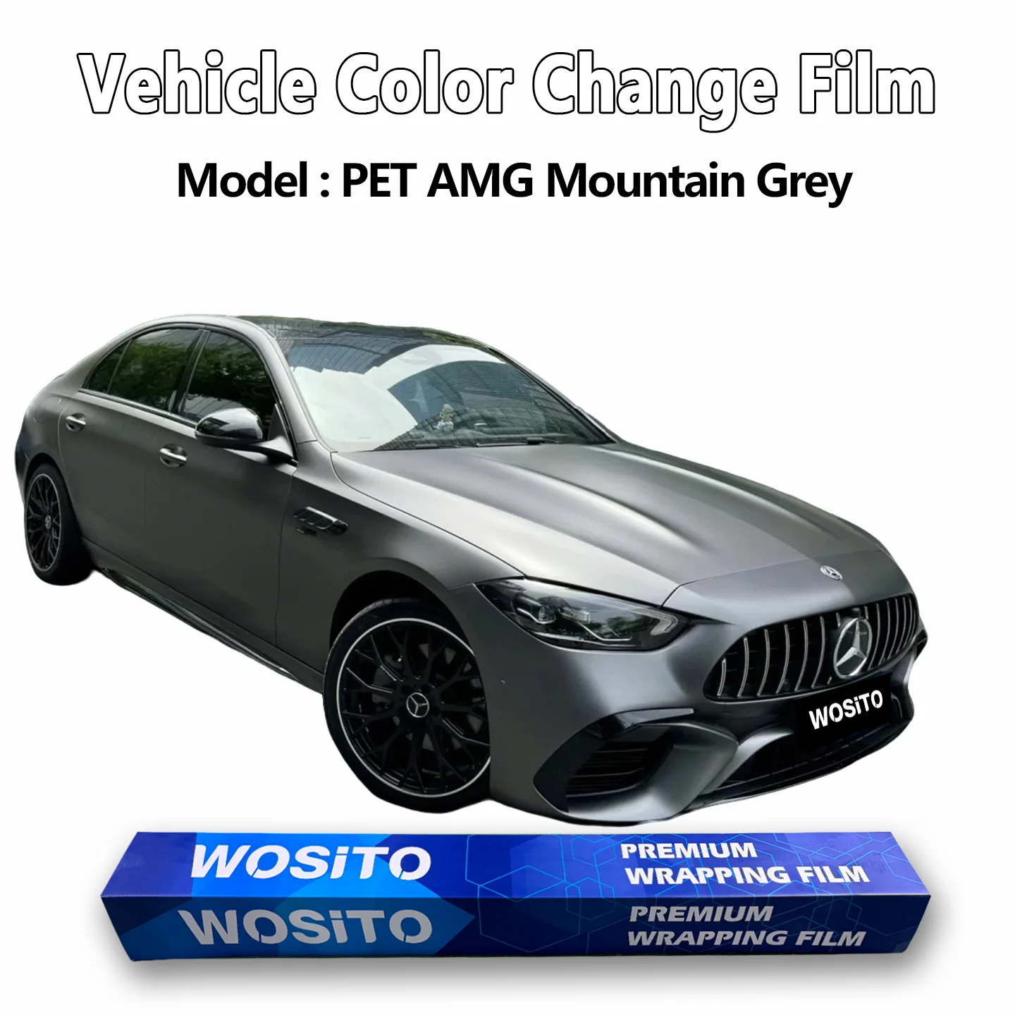 PET AMG Mountain Grey Car Wrap Vinyl Film Satin Automotive Styling Full Body Scratch Resistant Factory Direct Supply
PET AMG Mountain Grey Car Wrap Vinyl Film Satin Automotive Styling Full Body Scratch Resistant Factory Direct Supply