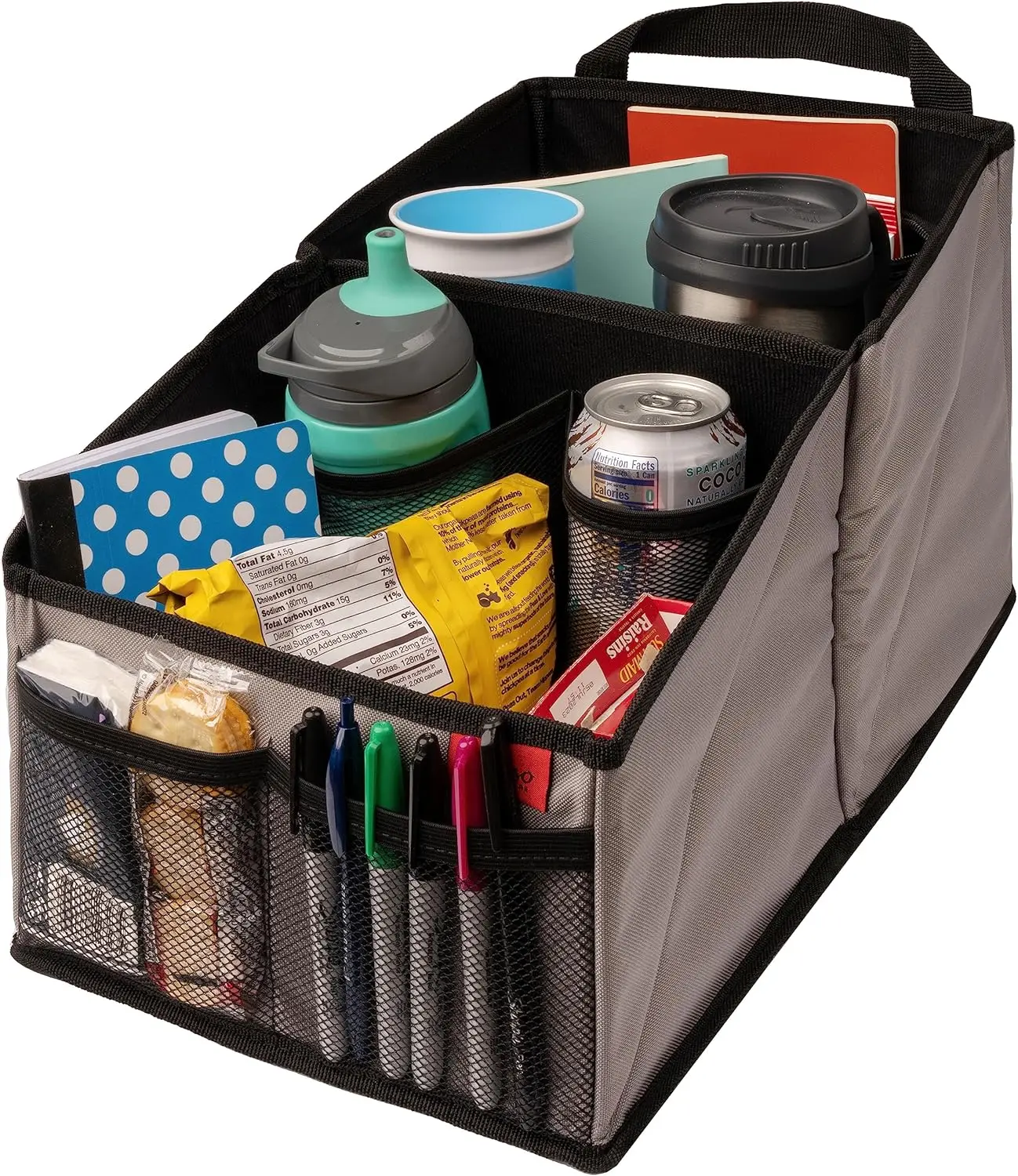 Car Seat Organizer with Cup Holders, 9 Compartments for Front/Back Seats, Truck & Van - Gray
Car Seat Organizer with Cup Holders, 9 Compartments for Front/Back Seats, Truck & Van - Gray