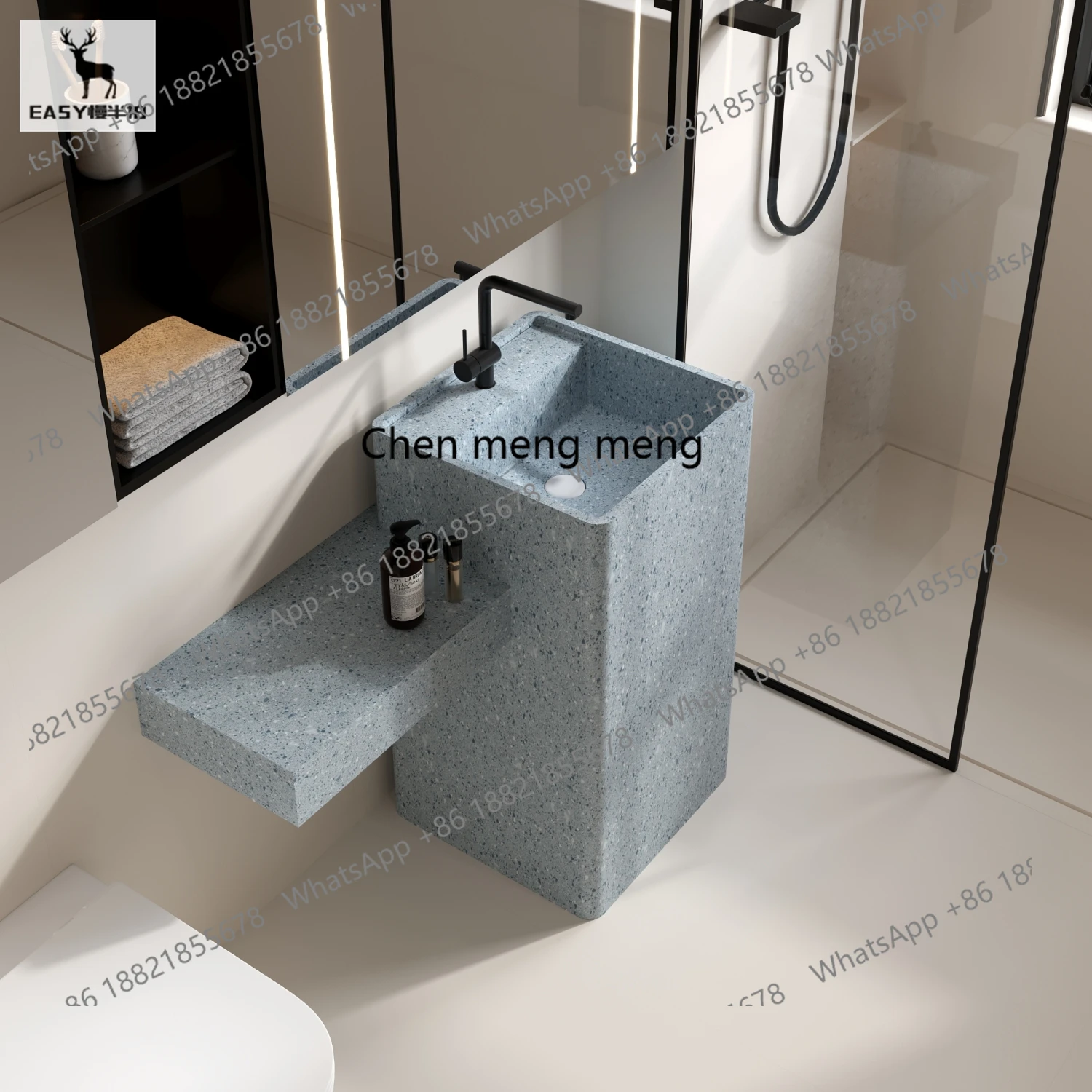 Terrazzo Washbasin Bathroom Cabinet Undercounter Basin, Washbasin Washbasin Outdoor Sink Sink Column Basin
Terrazzo Washbasin Bathroom Cabinet Undercounter Basin, Washbasin Washbasin Outdoor Sink Sink Column Basin
