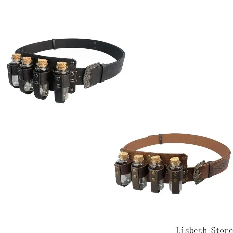124A Men Renaissances Costume Halloween Medieval Pirate Belt Cork Potion Bottle Set
124A Men Renaissances Costume Halloween Medieval Pirate Belt Cork Potion Bottle Set