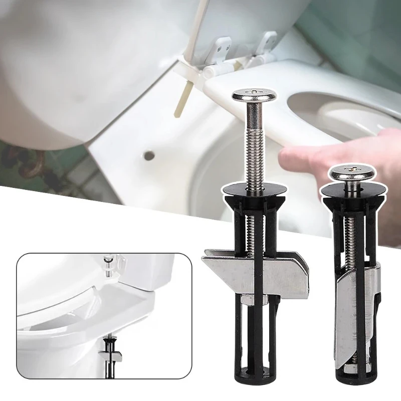 2Pcs Universal Stainless Steel Water Tank Toilet Seat Hinges Bolts Screws Replacement Bathroom Fixture Toilet Lid Fixing Parts
2Pcs Universal Stainless Steel Water Tank Toilet Seat Hinges Bolts Screws Replacement Bathroom Fixture Toilet Lid Fixing Parts