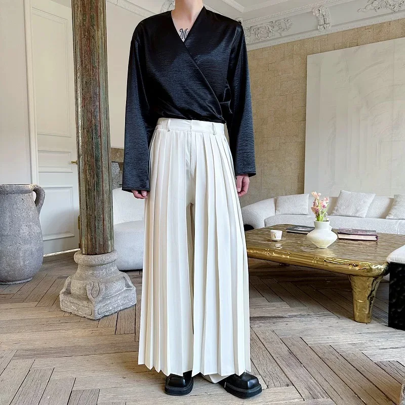 Men Pleated Senior Handsome Skirt Pants Male Sexi Allure Charm Trendy Bad Guy Boy Ins Chic Pantalon Gentlemen Fashion Trousers
Men Pleated Senior Handsome Skirt Pants Male Sexi Allure Charm Trendy Bad Guy Boy Ins Chic Pantalon Gentlemen Fashion Trousers